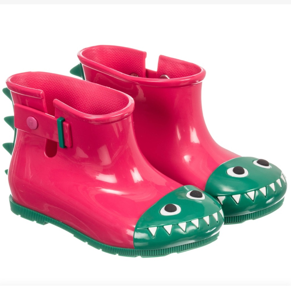Melissa brand Kids rain boots with monster detail